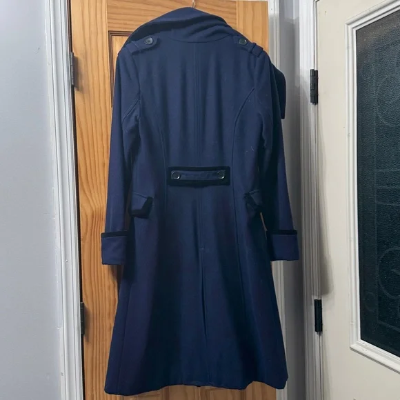 Ben Sherman Dark Blue wool coat - Picture 6 of 9